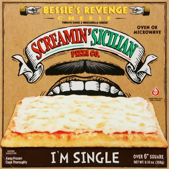Screamin Sicilian Thin Crust Bessies Revenge Cheese Frozen Pizza 9.12oz