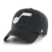 Men's '47 Black Utah Jazz Team Logo Clean Up Adjustable Hat - OSFA