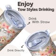 thumbnail image 4 of 20OZ Cute Dog Travel Tumbler with Handle Straw and Lid Paw Print Coffee Cup for Women Friends Great Holiday Birthday Presents Ideal for Home Office and Travel, 4 of 6