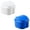White, Light Blue, Blue, variant on 2 Pack Colors Denture Bath Case Denture Box Holder Storage Soak Container with Strainer Basket, for Travel Cleaning