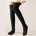 thumbnail image 5 of Guluxicc Socks for Women Thermal Thigh High Compression Socks Athletic Running Winter Warm Stockings, 5 of 9