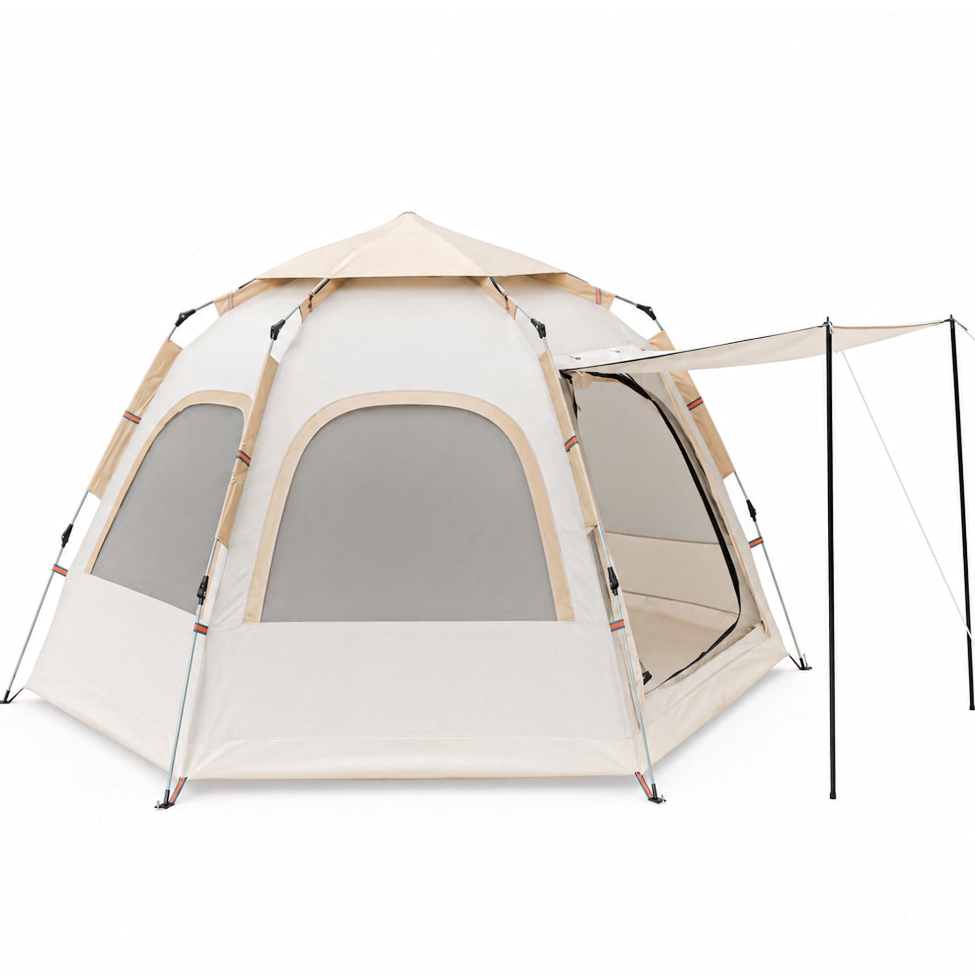 GVDV Instant Tents for Camping 4 Person Tent Waterproof Easy Setup Sets Up in 60 Seconds Backpacking Tents with Carry Bag for Outdoor Hiking