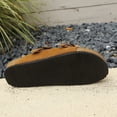 thumbnail image 5 of Domuza Women Double Buckle Slide Sandals, Adjustable Strap Cork Footbed Slip On Shoes, Comfortable Casual Summer Footwear Brown 7（EU-38）, 5 of 6