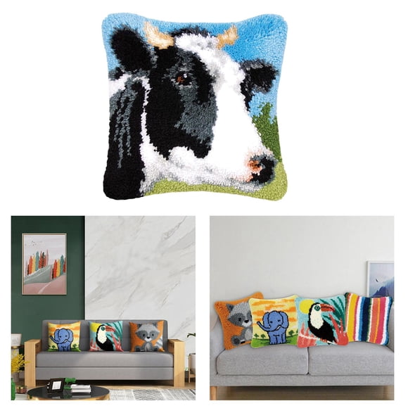 s de ganchos de pestillo para bricolaje, funda de almohada, s de pestillo, funda de cojín para sofá, de animal lindo, funda de cojín con perfecl Funda de cojín con gancho de pestillo