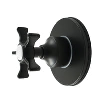 Kingston Brass KS4030NX Hamilton Single-Handle Six-Way Diverter Valve with Round Trim Kit, Matte Black