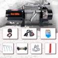 thumbnail image 3 of 6000LB 12V Electric Winch, 4WD Recovery Winch with 0.275Inch x 55.8Ft Steel Wire Rope, 2.8kW Motor, 170:1 Gear Ratio, Automatic Load-Holding Brake, for UTV/ATV Off-Road Vehicle Recovery ATW-6000W, 3 of 5