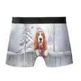 thumbnail image 2 of Playful Basset Hound Welcomes Winter Snowy Day with Cardinal Bird All Over Print Boxer Briefs Underwear for Men Dad Bassets Dog Breed Lovers Gifts Idea - 120177, 2 of 6