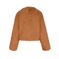 thumbnail image 5 of Women Long Sleeve Warm Fluffy Faux Fur Coat Lapel Open Front Short Winter Outwear, 5 of 5