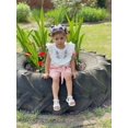 thumbnail image 2 of Toddler Baby Girl Clothes Set Short Sleeve Top Shorts Summer Outfits (3-4T, Pink), 2 of 6