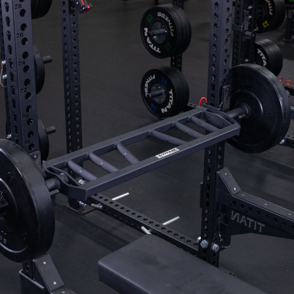 Titan Fitness Hybrid Multi-Grip Olympic Barbell V3, Rated 1,900 LB, Rackable Swiss/Football Bar