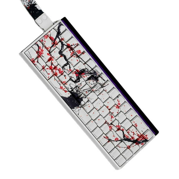 WE-POLUJ 60% 68% ANSI ISOs Layout PBT Original Profile Keycaps With Plum Blossom For 61/64/68 Mechanical Keyboards