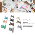 thumbnail image 3 of 10 Pcs Clips de Charnière en Métal Colorés, Clips de Classeur de Documents Planificateur Pages Reçus Photos, 3 of 8
