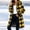 Yellow, variant on QSAWXQZ Women's Plaid Hooded Fleece Coat Long Sleeve Full Zip Pockets Casual Knee Length Outerwear S