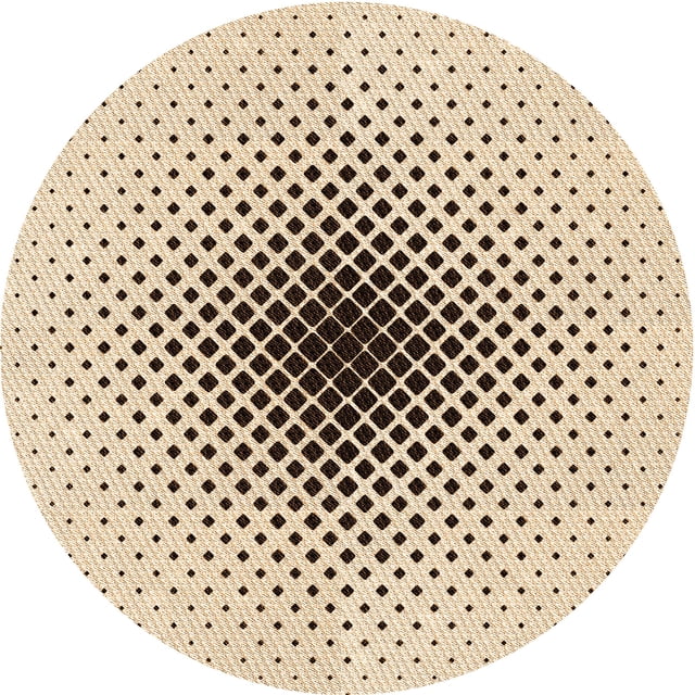 Ahgly Company Tapis Rond Lavable en Machine Intérieur Transitionnel Brun Cuivré, 3 Pieds Rond