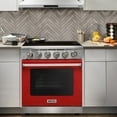 thumbnail image 6 of KOSTCH 36in. Electric Range in Stainless Steel with 6.0 Cu ft Convection Oven and 5 Cooktop Burners, Red door, 6 of 11