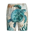 thumbnail image 4 of Gaeub Watercolor Sea Turtle Printed Men's Short Pajama Pants, Lightweight Lounge & Sleep Bottoms Keep You Cool - Medium, 4 of 9