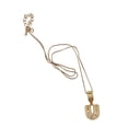 thumbnail image 4 of Collar con dije de oro laminado letra brillos U, 4 of 6