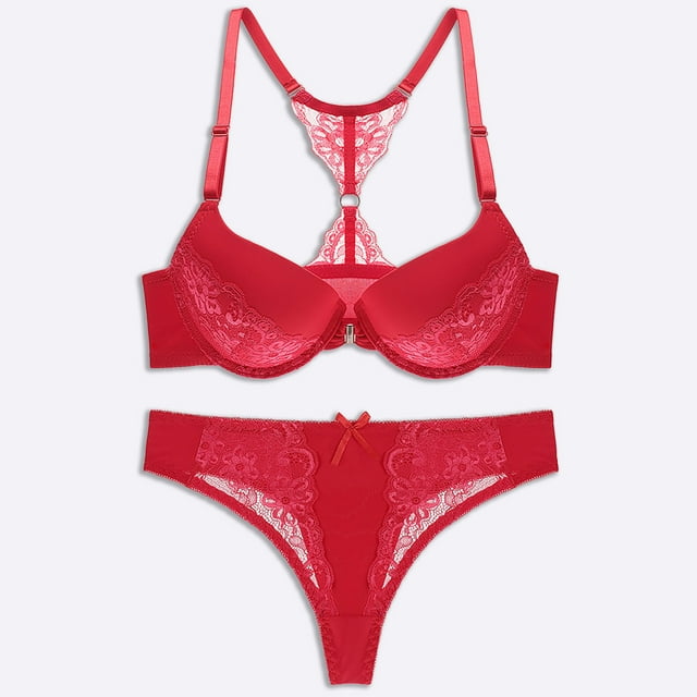 LSLJS Fashion Women with Steel Rings Print Sexy Lace Underwear Ladies Lntimates Set Lingerie Sets, Lingerie Sets