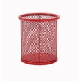 thumbnail image 1 of Office Desk Accessories Metal Grid Round Pens Pencils Holder Desk Organizer -Red, 1 of 4