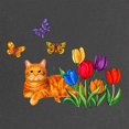 thumbnail image 2 of CafePress - Orange Cat In Tulips Maternity T Shirt - Maternity Dark T-Shirt, 2 of 3