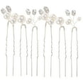 thumbnail image 1 of 6 Pcs Épingles à Cheveux Décor Perles en Strass Mariage Accessoires pour Cheveux de Mariée Mariage, 1 of 8