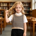 thumbnail image 6 of Baby Boys Girls V Neck Comfort Knitted Toddlers Uniform Knitwear Sleeveless Pullover Sweater Vest 2T, 6 of 9