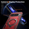 thumbnail image 5 of For Google Pixel 9 Pro XL Case With Invisible Magnetic O-Ring Stand Shockproof Phone Case,Red,For Pixel 9 Pro XL, 5 of 6