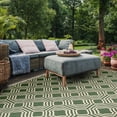 thumbnail image 3 of Safavieh Courtyard Brooklyn Geometric Indoor/Outdoor Area Rug, Dark Green/Beige, 2'7" x 5', 3 of 10