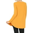 thumbnail image 4 of Zenana Women & Plus Relaxed Fit Long Sleeve V-Neck Round Hem Jersey Tee Shirt Top, 4 of 4