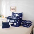 thumbnail image 6 of Homewish Ice Hockey City 7-Piece Twin Bedding Sets,Hockey Stick Bedding Comforter Set,Blue White Sheet Sets For Boys,Ultra Soft Bedroom Decorative Reversible, 6 of 8