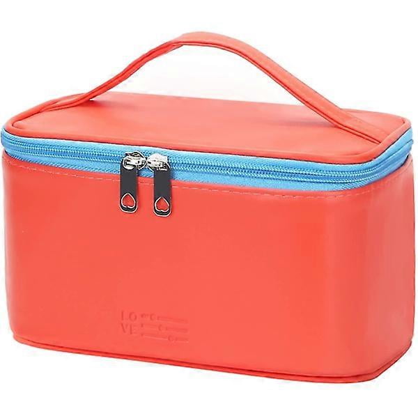 Makeup Bag Organizer Women's Travel Bag, Waterproof Makeup Bag for Girls, Accessories Travel Bag Makeup Bag (Red)