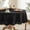 Black-52" (Round), variant on Tassel Linen Round Table Cloth Black 52 Inch | Trimmed Sleek Drapington Blend Water Stain Resistant Dining Tablecloths Washable Farmhouse Cover