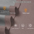 thumbnail image 3 of Faux Linen Full Blackout Curtains for Livingroom Bedroom , With Free 20 Ring Clips,2 Panels Set - LightCoral, W50 X L108, 3 of 7