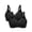 Black/Black, variant on Satin Trim Wireless Cotton Bra with Unlined Cups 5006715