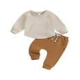 thumbnail image 1 of Long Sleeve  Neck Pocket Sweatshirt Pants for Boys in Autumn, 1 of 8