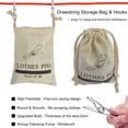 thumbnail image 3 of Pinzas para ropa MATIMASU de acero inoxidable, 50 unidades con bolsa de almacenamiento, 3 of 7