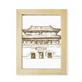 thumbnail image 1 of Beijing Palace City Landmark sketch Escritorio de madera Arte Pintura 6x8 pulgadas marco de foto foto, 1 of 4