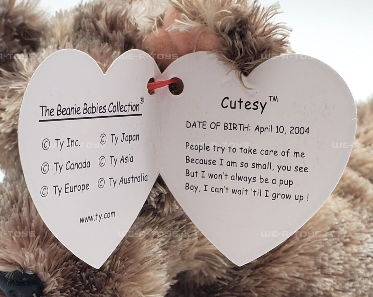 Ty Beanie Babies Cutesy the Dog 401499 - Walmart.com
