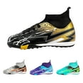 thumbnail image 4 of TIREOW Kid Boys Girls Soccer Cleats Youth Firm Ground Lace-Up Non-Slip Sports Shoes Athletic Outdoor Football Shoes Baseball Outdoor Training Sneaker, 4 of 5