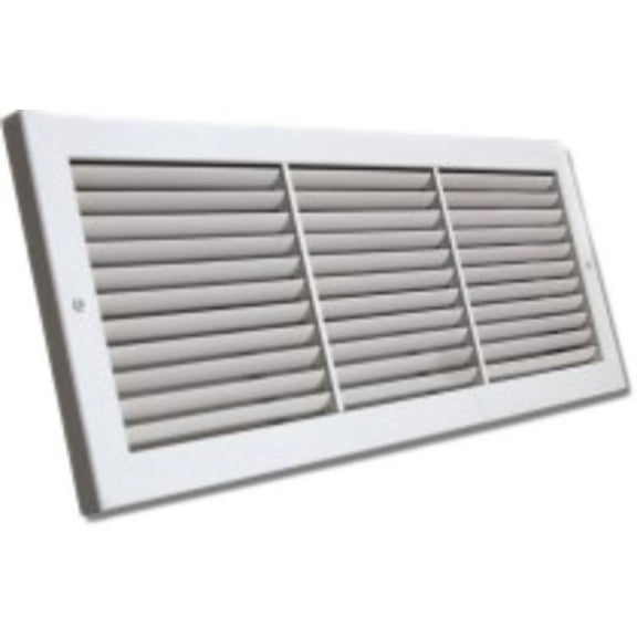 22x12 Soft White Deluxe Baseboard Return Air Grille (Aluminum) - Shoemaker 1100
