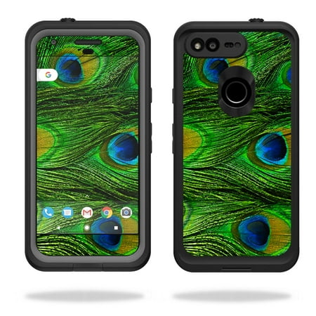 - MightySkins Protective Vinyl Skin Decal for Lifeproof fre Google Pixel XL 5.5” Case wrap cover sticker skins Peacock Feathers