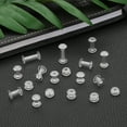 thumbnail image 5 of M5*9mm Plastic Binding Post, 50 Sets Plastic Chicago Screws Binding Screw Rivets Post Press-on Buckle for Leather Scrapbook Photo Albums, Transparent, 5 of 6