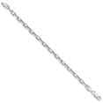 thumbnail image 2 of White Sterling Silver bracelet Chain style Cable Open Link Diamond-cut 8 in 5.5 mm, 2 of 3
