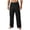 Black, variant on Men's Combat Trousers Elasticated Waist Cargo Pants Smart Classic Straight Leg Flat Front Trouser Athletic Joggers Comfort Workout Running Sweatpants with Multi-Pockets