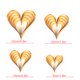 thumbnail image 3 of Bearachild 1 Juego de decoraciones de corazón, adorno colgante romántico, colgante de escena de corazones estéreo único Simple, suministros para Kits de decoración para fiestas Amarillo dorado Bearachild HA059997-02, 3 of 6