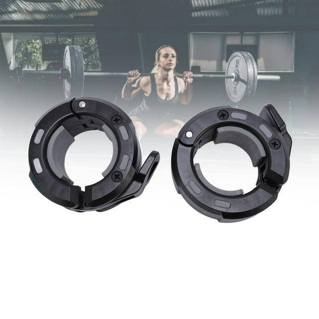 Quick Release Barbell Collar Clips, Heavy Duty Exercise Collars 2 Inch Pair of Locking Pro Olympic Plate Locks with Magnetic Mechanism, for Weightlifting Fitness Training