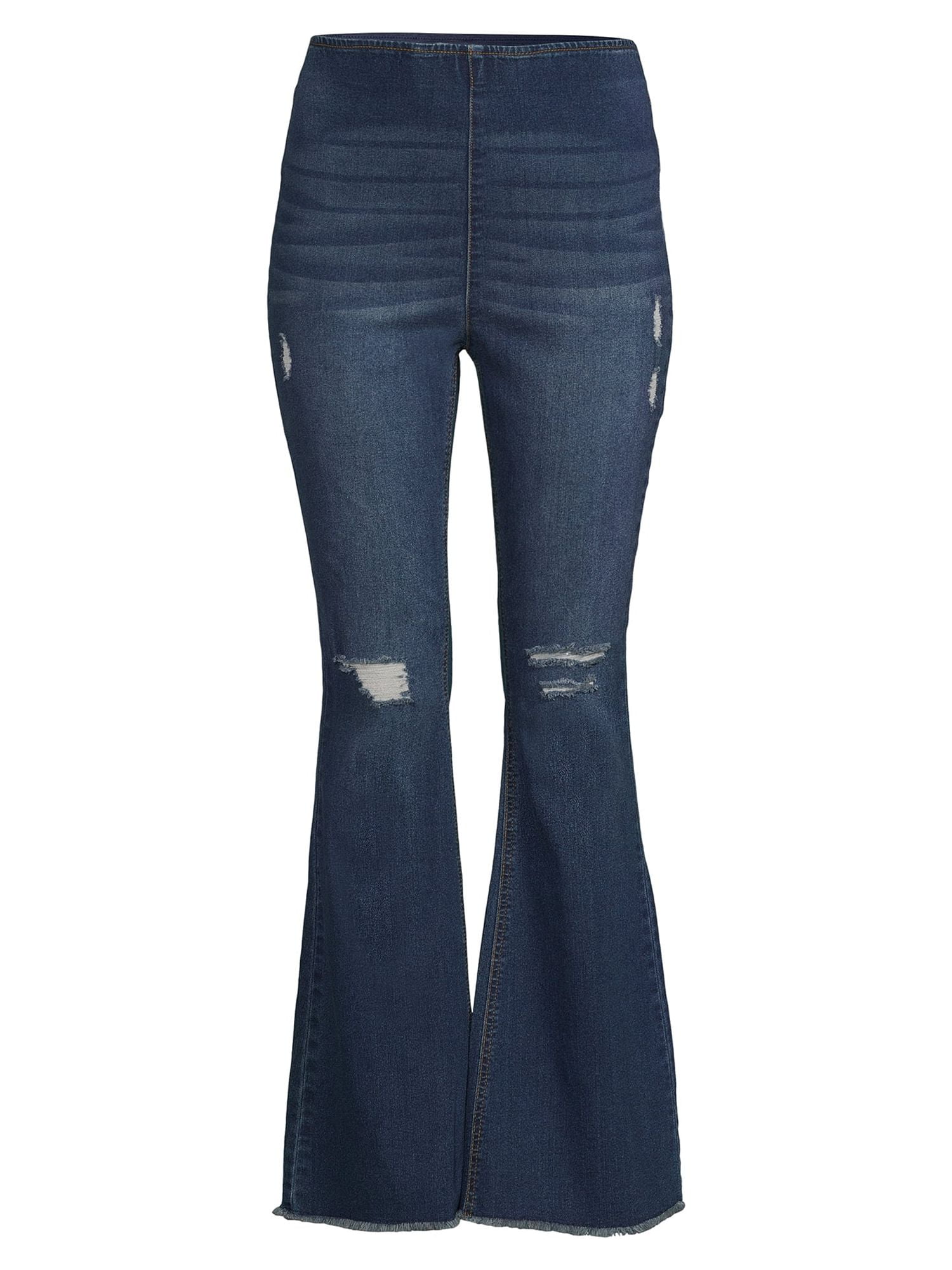 No Boundaries Juniors Pull-On Flare Jeans