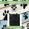 thumbnail image 4 of Outdoor TV Cover 40 to 43 Inches, Brown Blue Wood Grain Cute Dog Paw Cat Paw Waterproof and Weatherproof TV Cover with Remote Control Pocket, Flat Screen TV Cover Protector for Outside TV, 4 of 6