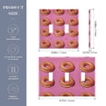 thumbnail image 2 of Yayeee Toggle Light Switch Wall Plate 3-Gang 6.37"x4.48" Decorative Outlet Cover, Pink Doughnuts, 2 of 7