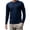 04-Navy, variant on Mens Shirts Long Sleeve Lightweight Quick Dry Athletic Shirt Solid Color Crewneck Tops for Running Hiking